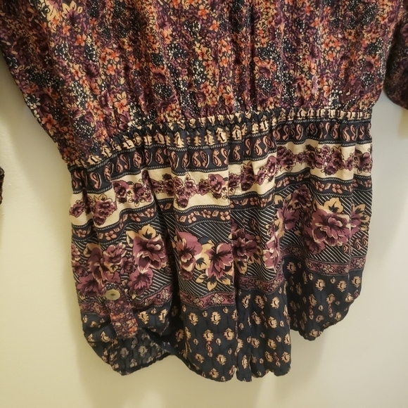 Mimi Chica Floral Print Boho Romper Size Medium - Picture 7 of 14